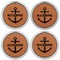 Chic Beach House Leather Coaster Set of 4