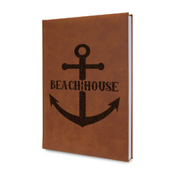 Chic Beach House Leather Sketchbook - Small - Single Sided