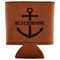 Chic Beach House Leatherette Can Sleeve - Flat