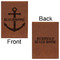 Chic Beach House Leatherette Journals - Large - Double Sided - Front & Back View