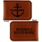 Chic Beach House Leatherette Magnetic Money Clip - Front and Back
