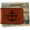 Chic Beach House Leatherette Magnetic Money Clip - Front