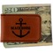 Chic Beach House Leatherette Magnetic Money Clip