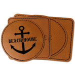 Chic Beach House Faux Leather Iron On Patch
