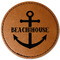Chic Beach House Leatherette Patches - Round