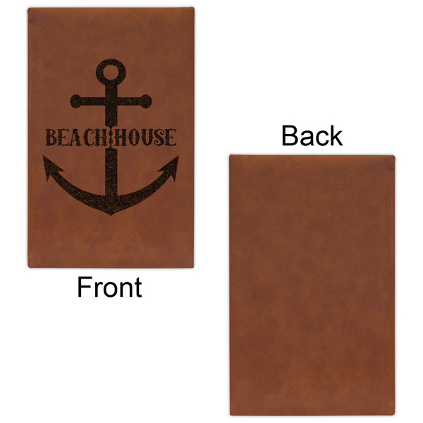 Chic Beach House Leatherette Sketchbooks - Small - Single Sided - Front & Back View