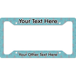 Chic Beach House License Plate Frame