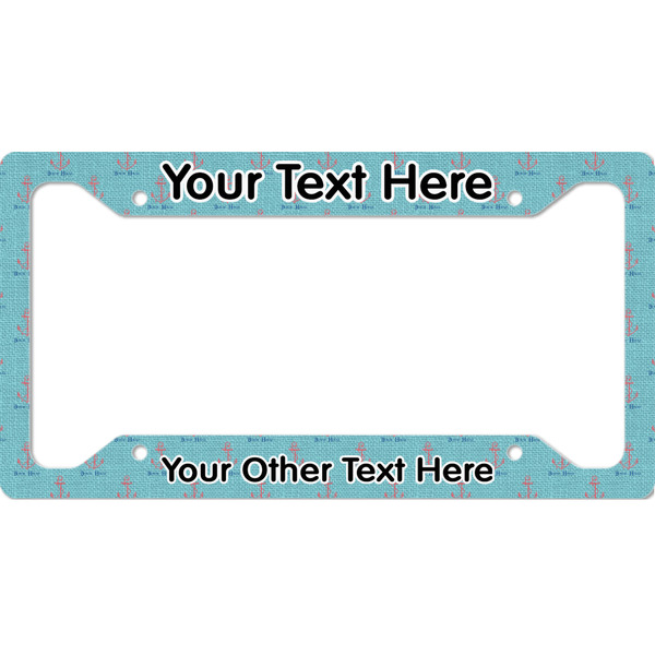 Custom Chic Beach House License Plate Frame - Style A
