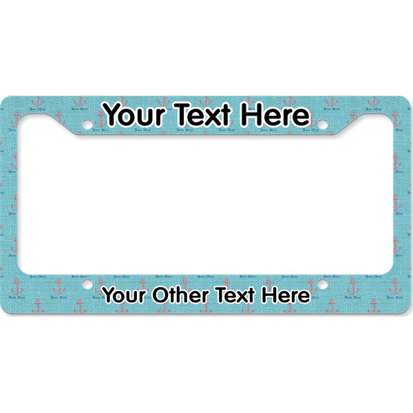 Custom Chic Beach House License Plate Frame - Style B