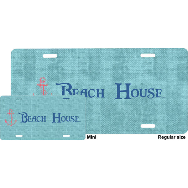 Chic Beach House License Plate (Sizes)