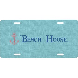Chic Beach House Front License Plate