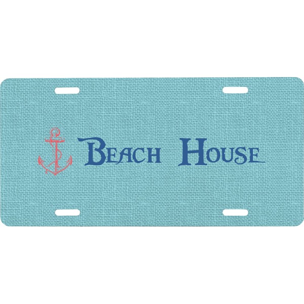 Custom Chic Beach House Front License Plate