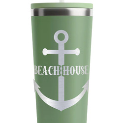 Chic Beach House RTIC Everyday Tumbler with Straw - 28oz - Light Green - Single-Sided