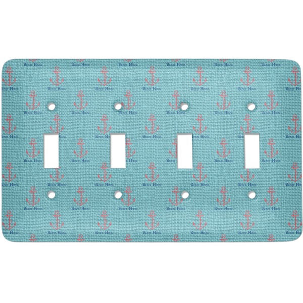 Custom Chic Beach House Light Switch Cover (4 Toggle Plate)