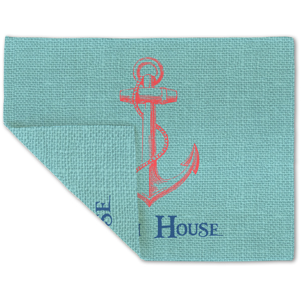 Custom Chic Beach House Double-Sided Linen Placemat - Single