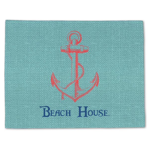 Custom Chic Beach House Single-Sided Linen Placemat - Single