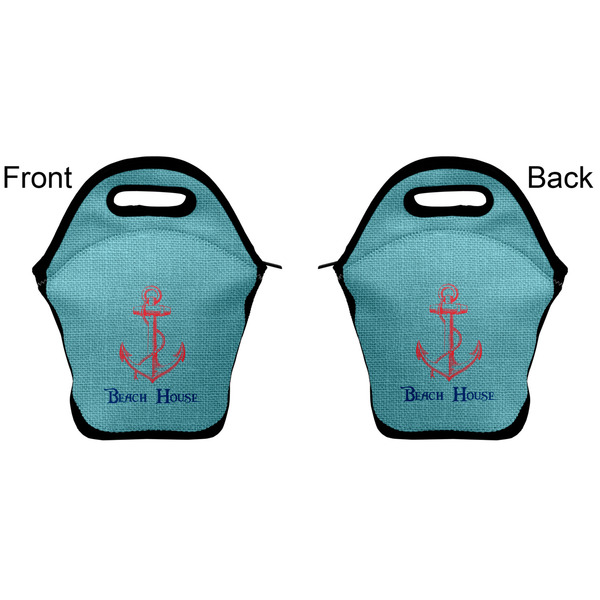 Chic Beach House Lunch Bag - Front and Back