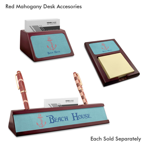 Chic Beach House Mahogany Desk Accessories
