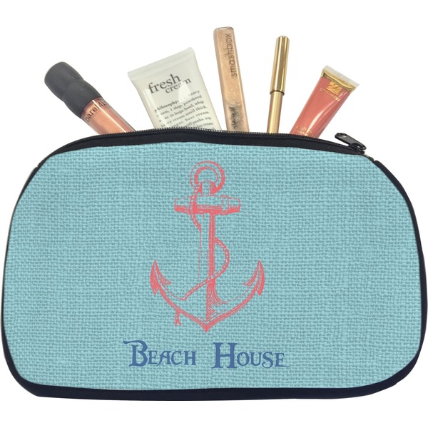 Custom Chic Beach House Makeup / Cosmetic Bag - Medium