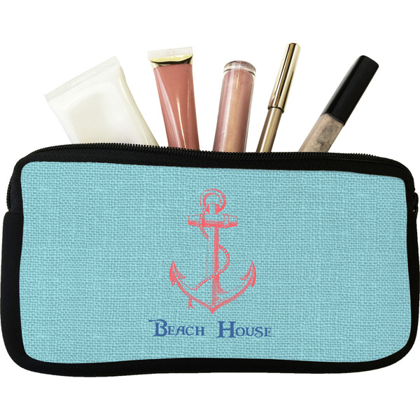 Custom Chic Beach House Makeup / Cosmetic Bag