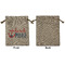 Chic Beach House Medium Burlap Gift Bag - Front Approval