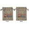 Chic Beach House Medium Burlap Gift Bag - Front and Back