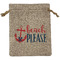 Chic Beach House Medium Burlap Gift Bag - Front