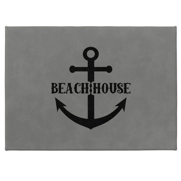 Chic Beach House Medium Gift Box with Engraved Leather Lid - Approval