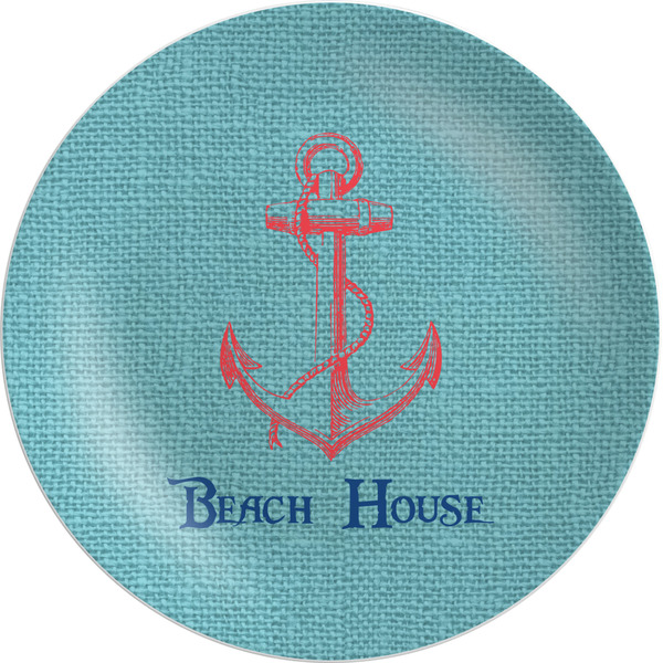 Custom Chic Beach House Melamine Salad Plate - 8"