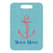 Chic Beach House Metal Luggage Tag - Front Without Strap