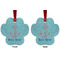 Chic Beach House Metal Paw Ornament - Front and Back
