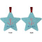 Chic Beach House Metal Star Ornament - Front and Back