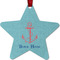 Chic Beach House Metal Star Ornament - Front