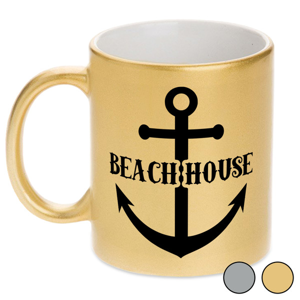 Chic Beach House Metallic Mugs