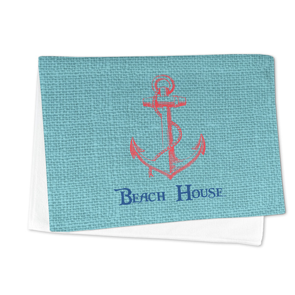 Chic Beach House Microfiber Dish Towel - FOLDED HALF