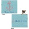 Chic Beach House Microfleece Dog Blanket - Large- Front & Back