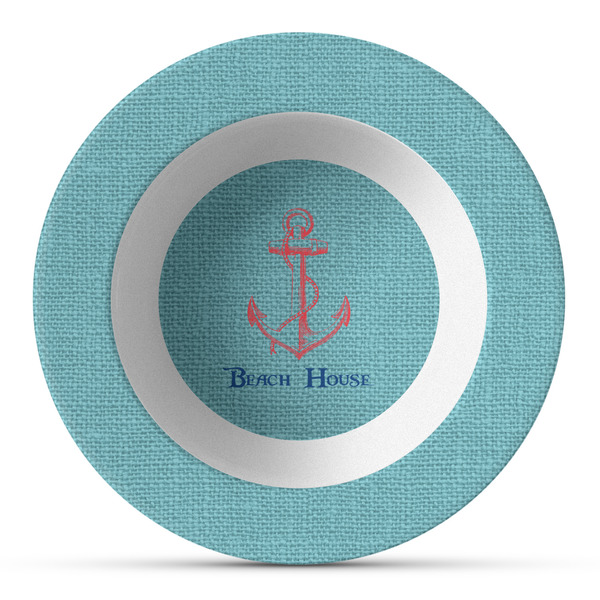 Custom Chic Beach House Plastic Bowl - Microwave Safe - Composite Polymer