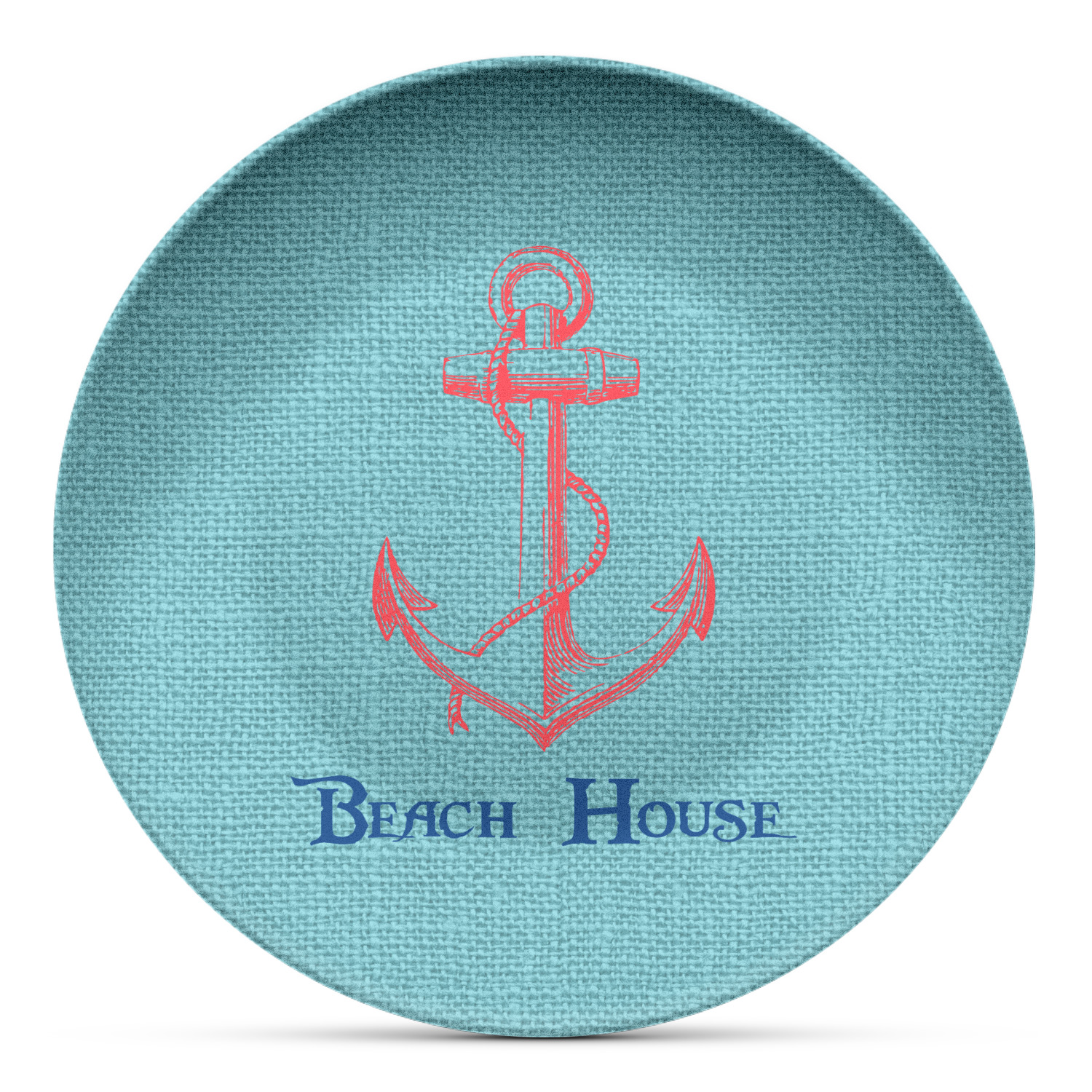 Chic Beach House Microwave Safe Plastic Plate - Composite Polymer