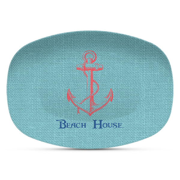 Custom Chic Beach House Plastic Platter - Microwave & Oven Safe Composite Polymer