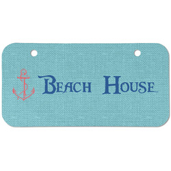 Chic Beach House Mini/Bicycle License Plate (2 Holes)