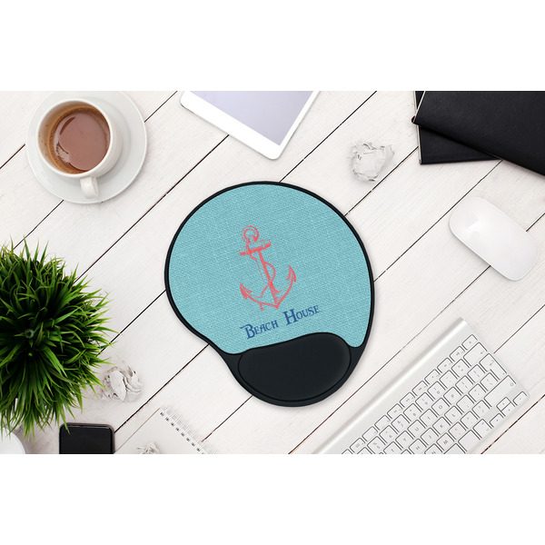 Chic Beach House Mouse Pad with Wrist Rest - LIFESYTLE 1