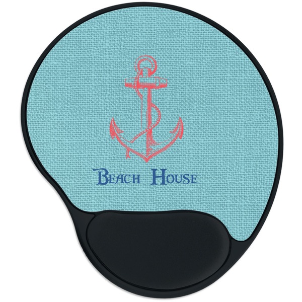 Custom Chic Beach House Mouse Pad with Wrist Support
