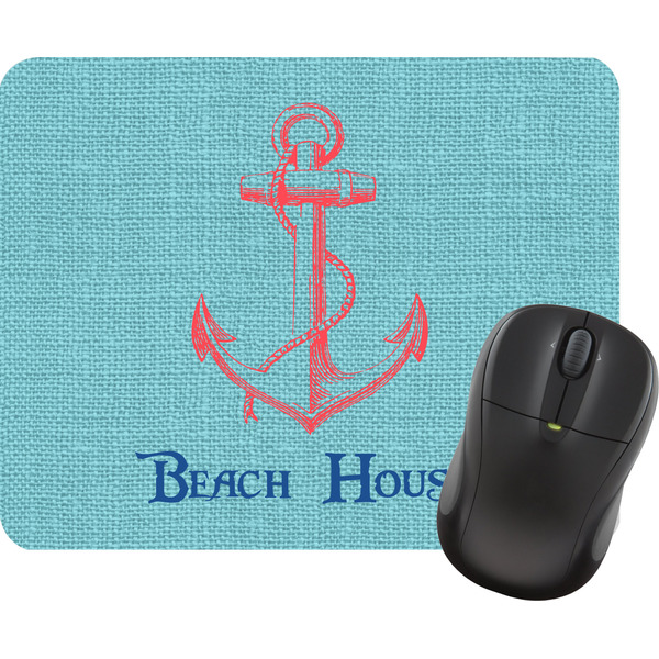Custom Chic Beach House Rectangular Mouse Pad