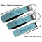 Chic Beach House Multiple Key Ring comparison sizes