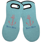 Chic Beach House Neoprene Oven Mitts - Set of 2