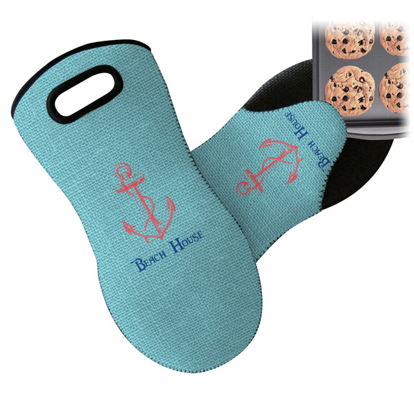 Chic Beach House Neoprene Oven Mitt