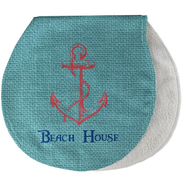 Custom Chic Beach House Burp Pad - Velour