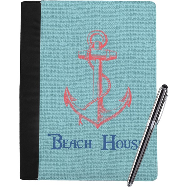 Custom Chic Beach House Notebook Padfolio - Large