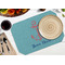 Chic Beach House Octagon Placemat - Single front (LIFESTYLE) Flatlay