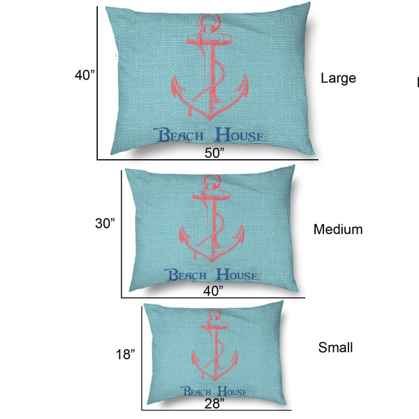 Chic Beach House Outdoor Dog Beds - SIZE CHART